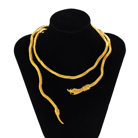 CANPEL Trendy Jewelry Snake Necklace Hot Selling Personality Design Soft Metal Necklace For Women Party Gift