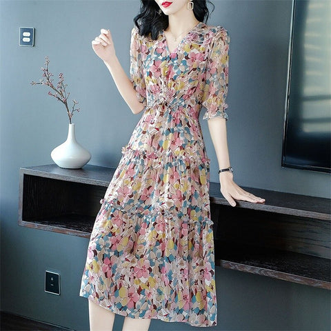 FAC 2022 SUMMER WOMENS SILK DRESSES