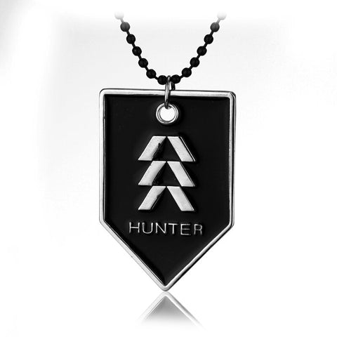 FPS Game Destiny 2 Necklace Black Titan Hunter Figure The Same Pendant Choker Game Fans Cosplay Gift Jewelry For Women Men