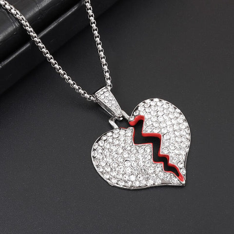 Hip Hop Fierce Shark Inlaid Zircon Pendant Personality Men\\'s Charm Trend Necklace Cool Rap Rock Party Jewelry Birthday Gifts