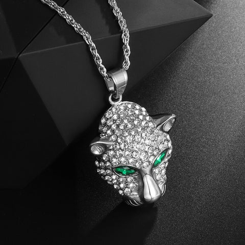 Hip Hop Fierce Shark Inlaid Zircon Pendant Personality Men\\'s Charm Trend Necklace Cool Rap Rock Party Jewelry Birthday Gifts