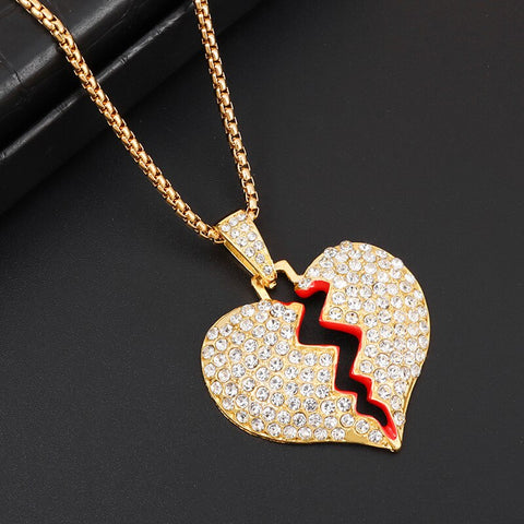 Hip Hop Fierce Shark Inlaid Zircon Pendant Personality Men\\'s Charm Trend Necklace Cool Rap Rock Party Jewelry Birthday Gifts