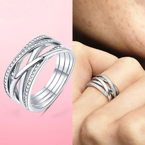 Hot Sale 925 Silver Stackable infinite Heart Daisy Flower Ring For Women Original Silver 925 Rings Brand Jewelry Gift