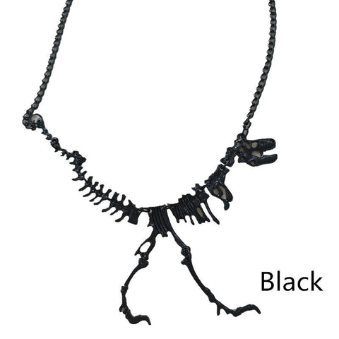 Sexy Long Gothic Tyrannosaurus Rex Skeleton Dinosaur Pendant Charm Necklace Dragon Bone Alloy Collares Jewelry