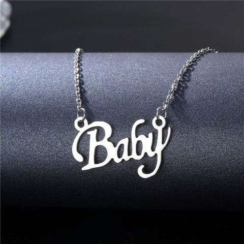 Stainless steel name necklace female zodiac necklace personality letters clavicle chain