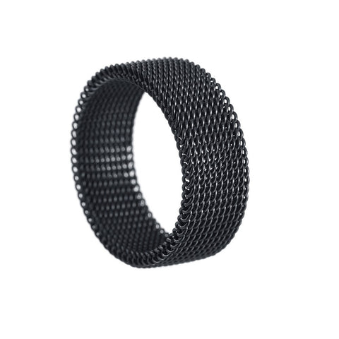 Yiwu Daicy New Pattern Hot Selling High Quality 8mm Titanium Steel Woven Mesh Deformation Ring Wholesale