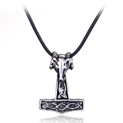 thor's hammer mjolnir pendant necklace viking scandinavian norse viking necklace with stainless steel chain