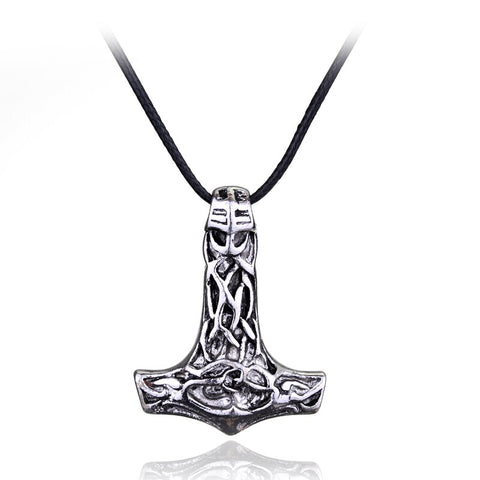 thor's hammer mjolnir pendant necklace viking scandinavian norse viking necklace with stainless steel chain