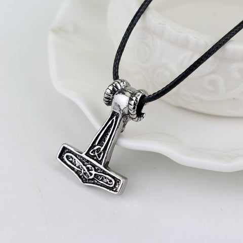 thor's hammer mjolnir pendant necklace viking scandinavian norse viking necklace with stainless steel chain