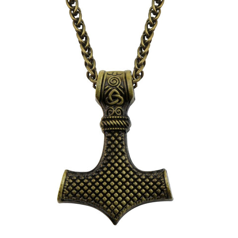 thor's hammer mjolnir pendant necklace viking scandinavian norse viking necklace with stainless steel chain